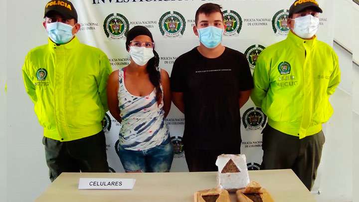 Leidy Yurymar Gauta y Brayan Sthyk Chupeta Marín cayeron con droga