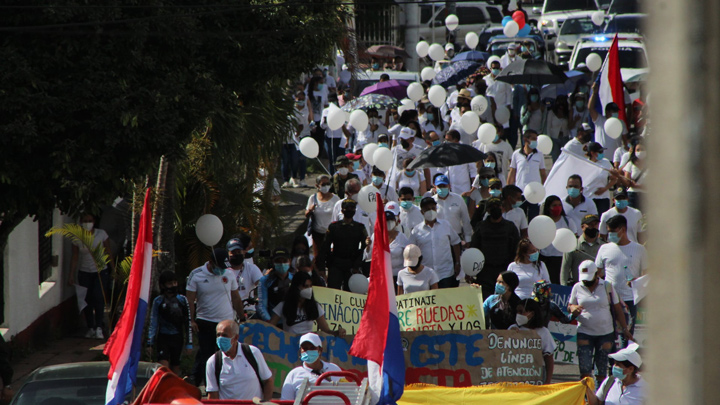 Las calles del municipio fue el escenario de la marcha por la paz 