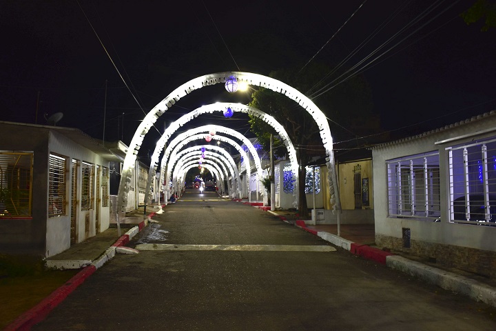 Adornos de la calle 11 entre avenidas 0 y 1 del barrio Motilones.