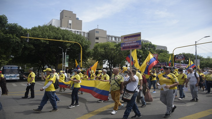 La marcha salió a las 10:00 de la mañana desde la plazoleta Los Fundadores. / Foto: Pablo Castillo / La Opinión 