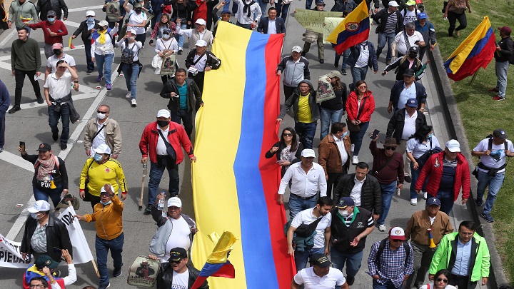 Todas las marchas se desarrollaron en horas de la mañana. / Foto: Colprensa 