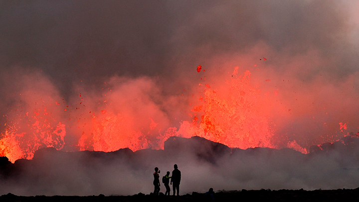 Islandia-erupción volcánica