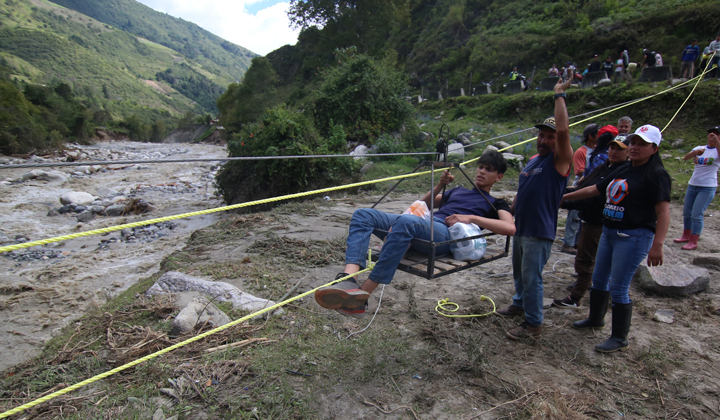 En los andes, varias zonas quedaron incomunicadas.