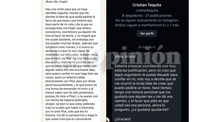 Caso de acoso, Pilar Velásquez