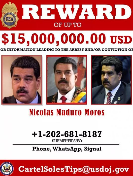Recompensa para Maduro