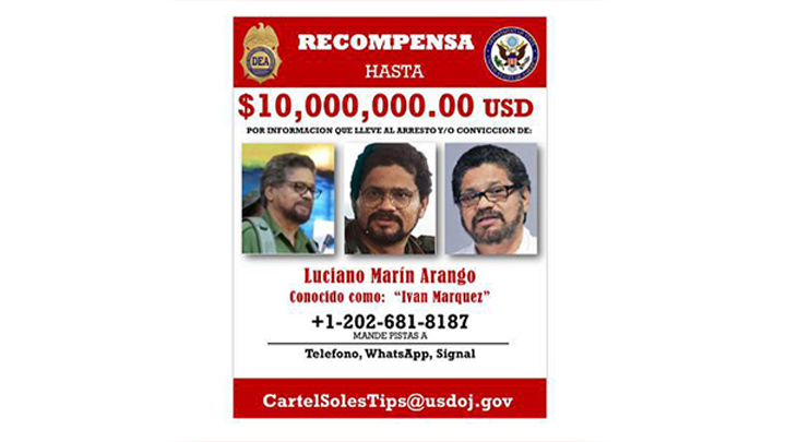 Reactivan circulares rojas de interpol contra Iván Márquez