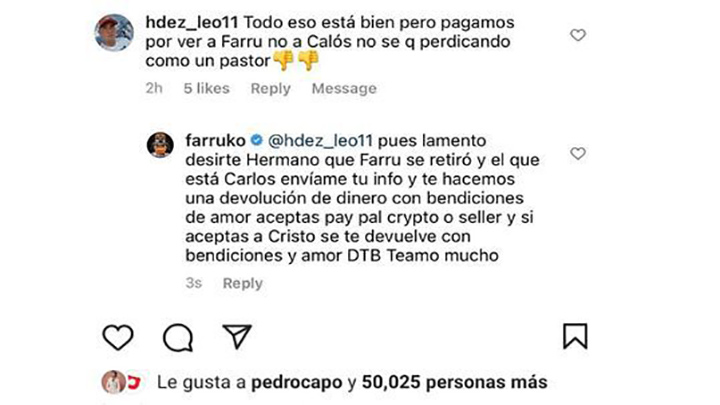 Polémica de Farruko en redes sociales.