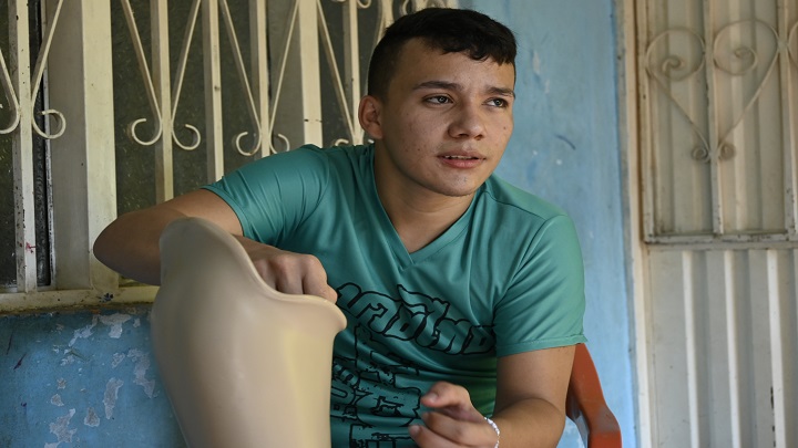 Gerson Ortega Villamizar víctima de mina y desplazamiento