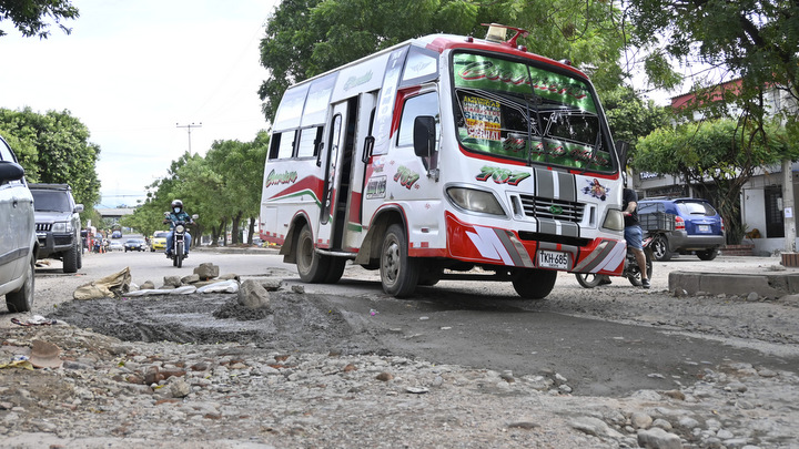 Huecos en las calles de Cúcuta.