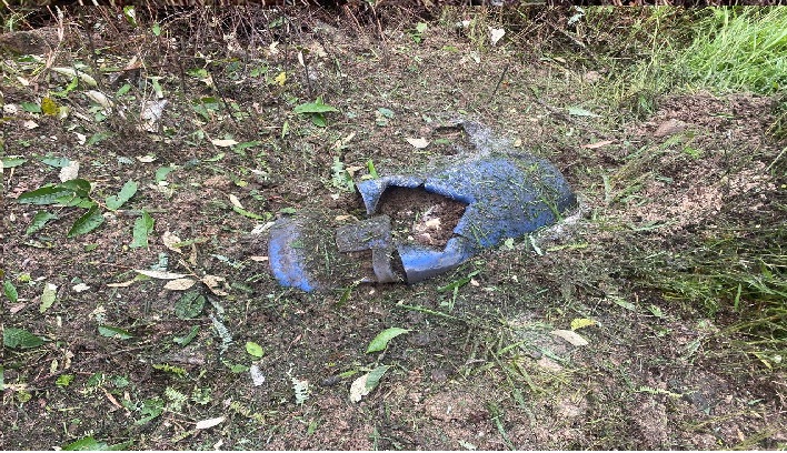 cilindro bomba desactivado en la vía Cúcuta-Ocaña.