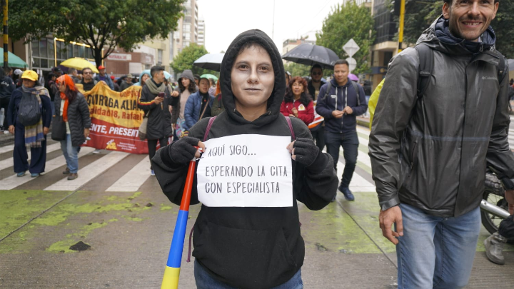 El mal servicio de salud a los maestros fue una de las razones de la protesta. 