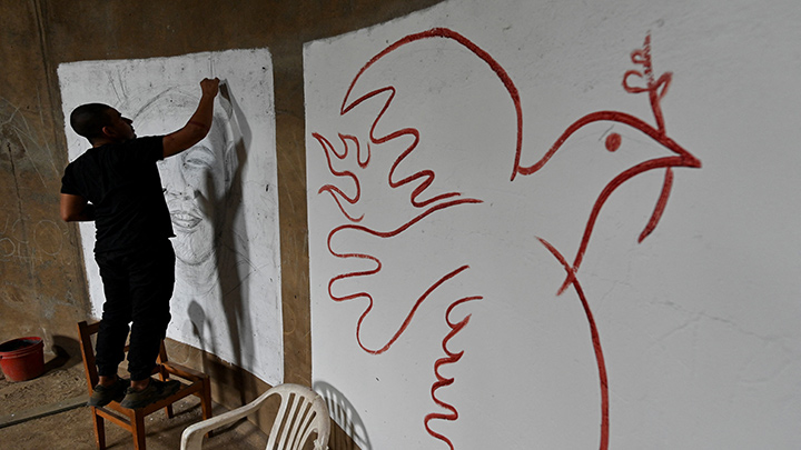 Arte en Colombia con sangre de tatuados.