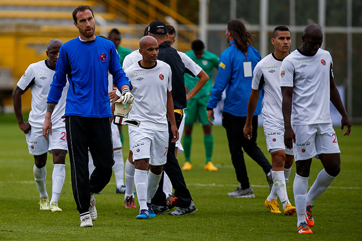 Michael Etulain, guardameta uruguayo del Cúcuta D. en 2015