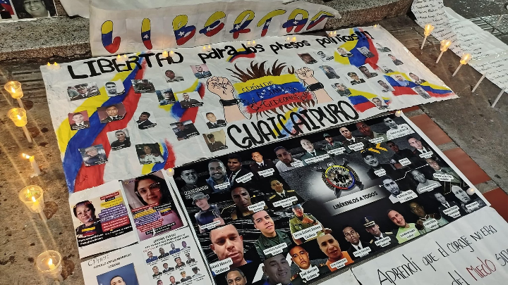 Velatón por la liberación de los presos políticos de Venezuela.