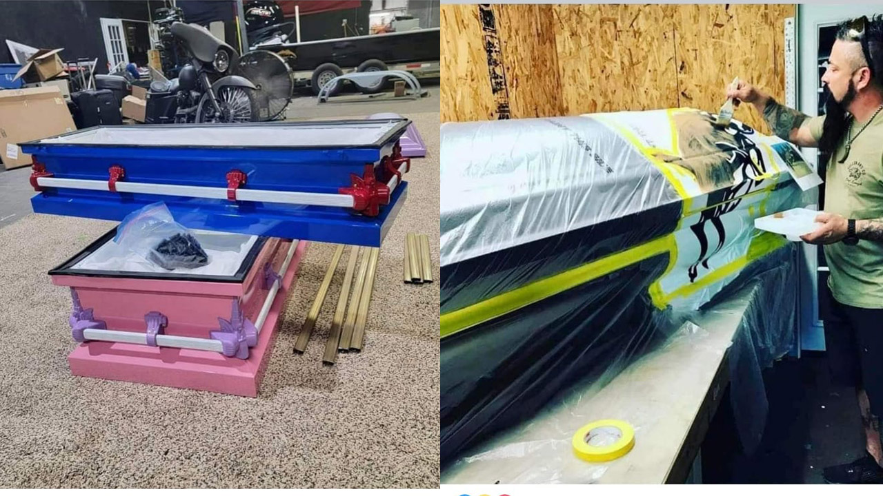 Personalizan ataúdes para los niños de Texas. 