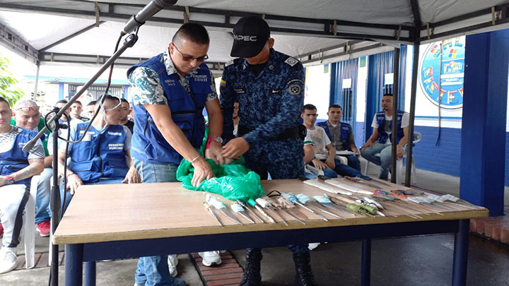 Nuevamente hubo Plan Desarme en la cárcel de Cúcuta./Foto: cortesía