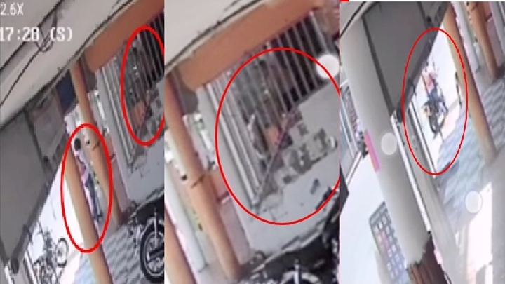 En una cámara de seguridad quedó grabado el momento del asesinato del Cabo Machado.