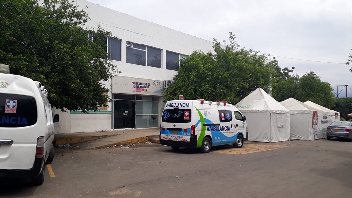 La víctima fue auxiliada en el Policlínico de Juan Atalaya.