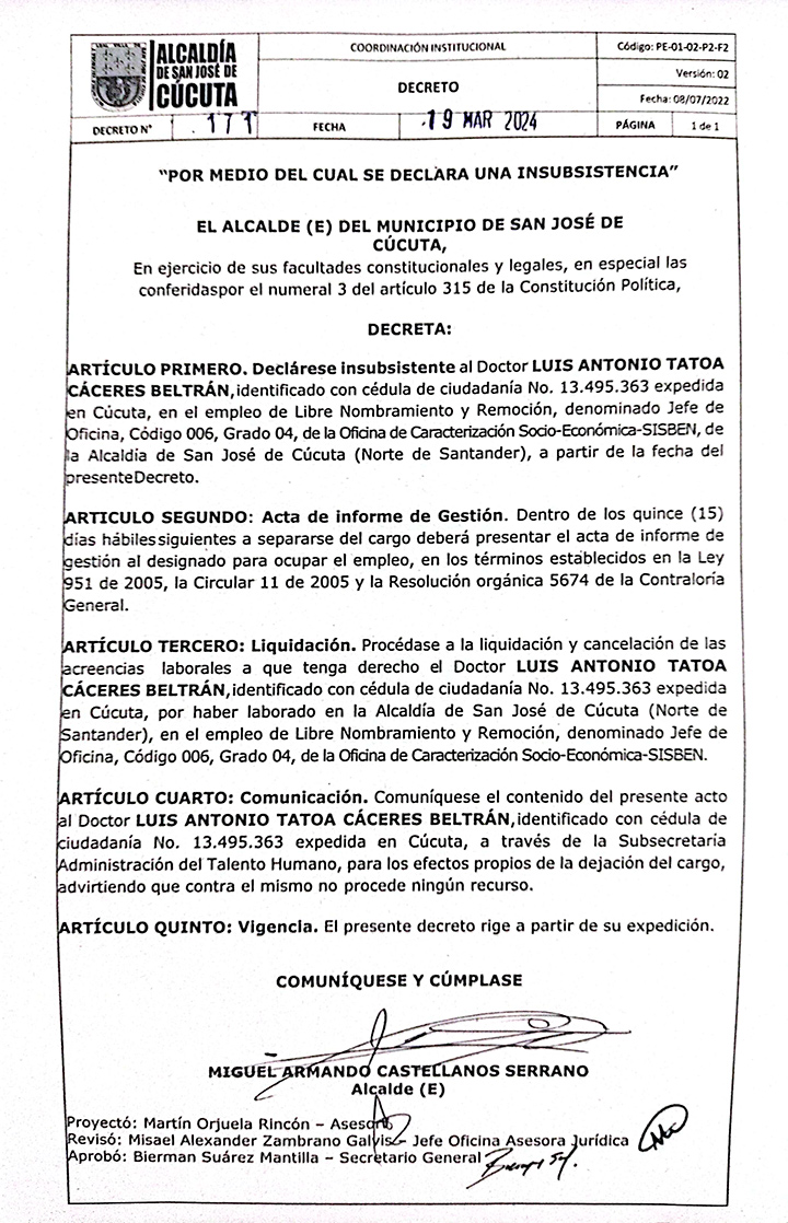 Insubsistencia Sisbén