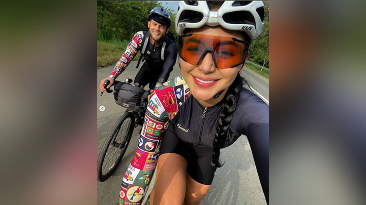 Cucuteña atraviesa el país en bicicleta./Foto: cortesía