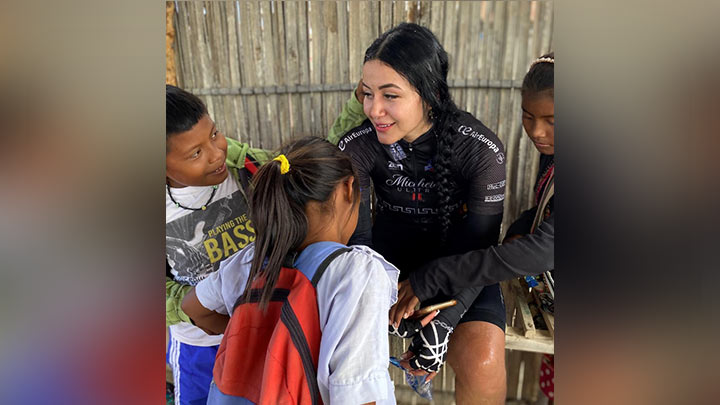 Cucuteña atraviesa el país en bicicleta./Foto: cortesía