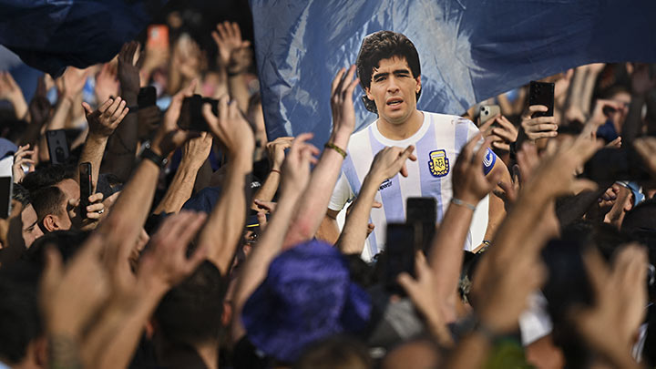 "¡Diego es inmortal!", Doha recuerda a Maradona en segundo aniversario de su muerte./Foto: AFP