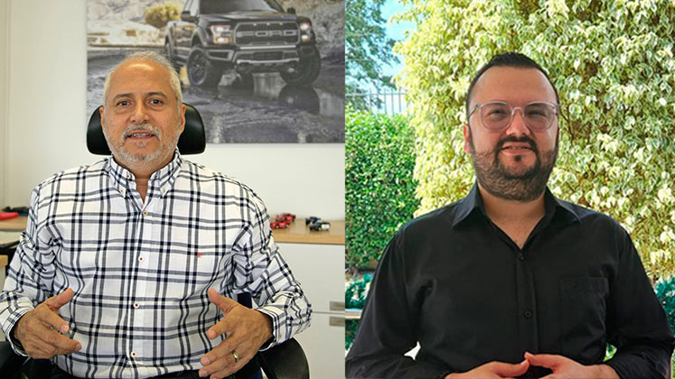 Sergio Palacios, presidente de Fenalco en Norte de Santander, y el secretario de Desarrollo Económico, Olger López.