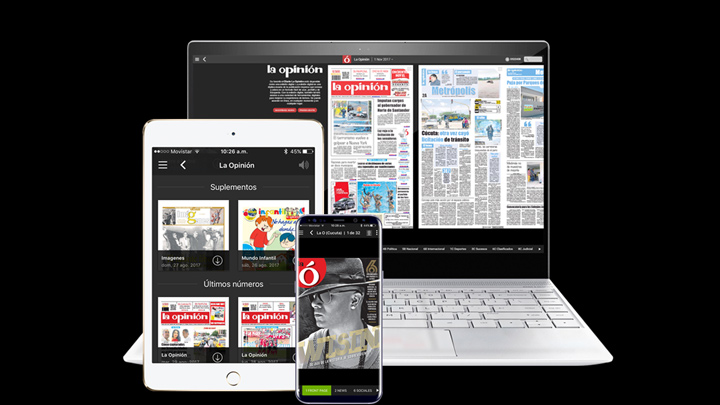 La Opinión en varias plataformas.