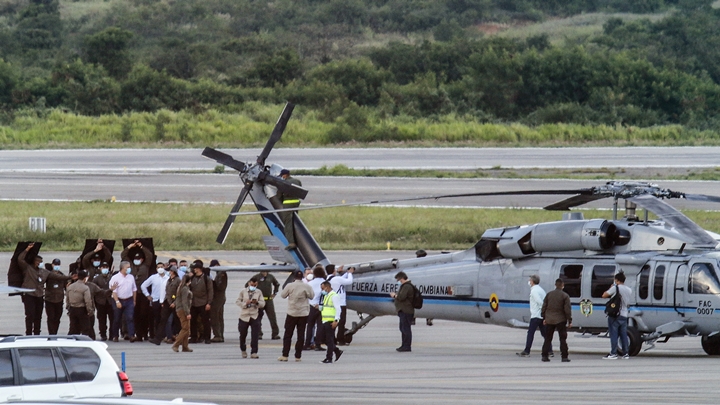 Disparos contra el helicóptero presidencial.