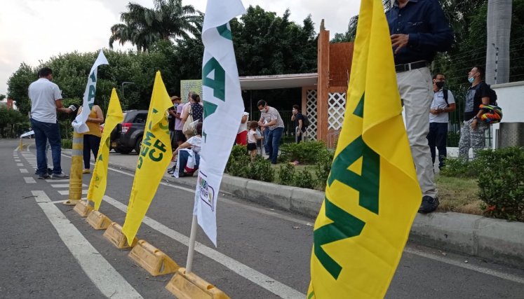 La actividad se cumplió en las afueras de la Fundación Virgilio Barco.