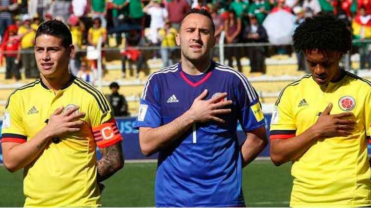 James Rodríguez, David Ospina y Juan Guillermo Cuadrado.