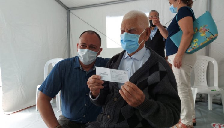 Carlos Julio Rincón tiene 110 años y 3 meses de edad. / Foto: Javier Sarabia