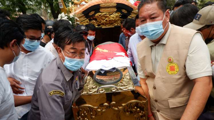 Kyaw Win Maung fue asesinado a tiros durante una represión de las fuerzas de seguridad contra manifestaciones contra el golpe militar, en Mandalay. / Foto: AFP