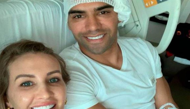 Falcao ya volvió a casa tras cirugía facial./FOTO: Tomada de internet