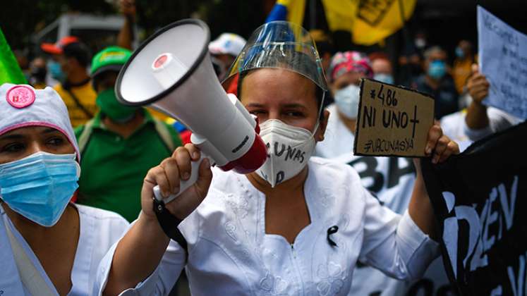 Gremio médico en Venezuela.  Foto: AFP