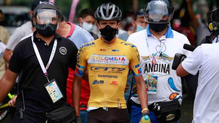 Jesús David Peña, ganador de la primera etapa de la Vuelta de la Juventud.  