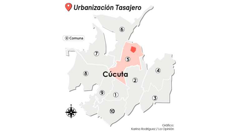 Mapa del barrio Tasajero.