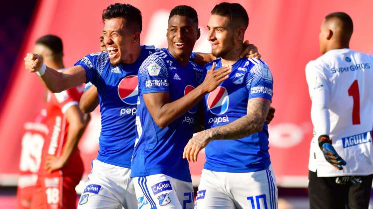 Millonarios se impuso 2-1 al América en Cali, por los cuartos de final de la Liga Colombiana. 