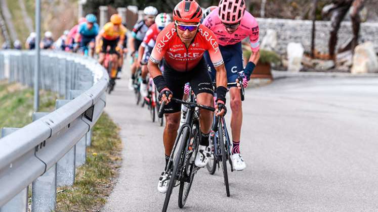 Nairo Quintana, corredor el Arkea Samsic, ganó la primera etapa de la Vuelta a Asturias 2021. 