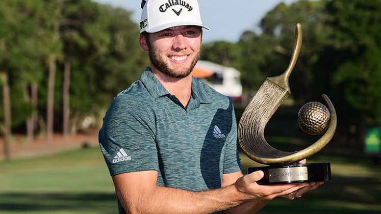 Sam Burns se impuso el domingo a a su compatriota Keegan Bradley en el torneo Valspar Championship y alzó su primer título del circuito PGA