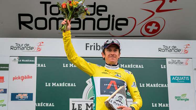 Geraint Thomas fue el campeón de en Romandía. 