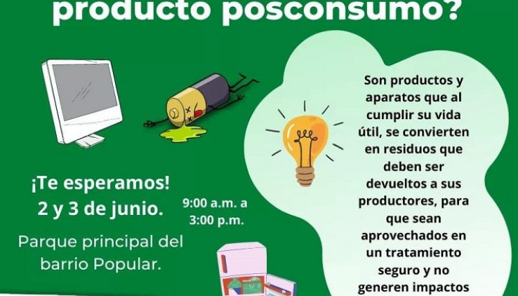 Los residuos que se recibirán estos dos días son: aparatos electrónicos (televisores, computadores, neveras, lavadoras, impresoras, entre otros), baterías y envases de insecticidas domésticos./ Cortesía 