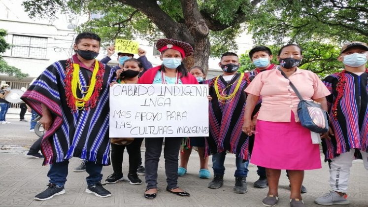 Los indígenas también exigen que el gobernador   ayude a las culturas ancestrales que viven en la ciudad. / Cortesía/ La Opinión 