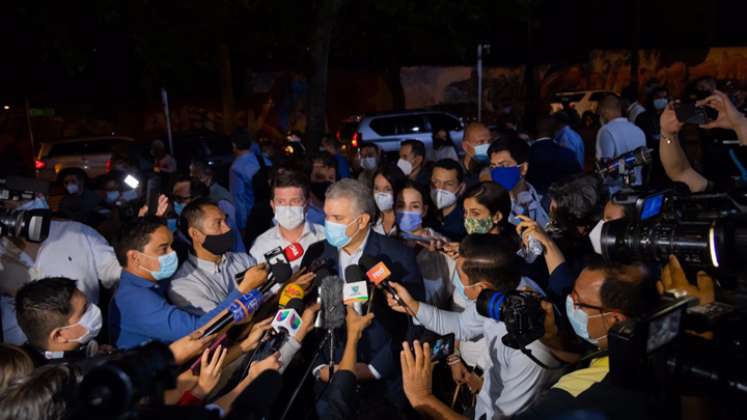 Iván Duque visitó Cali para evaluar al situación de orden público y seguridad debido a las protestas. / Foto: Presidencia