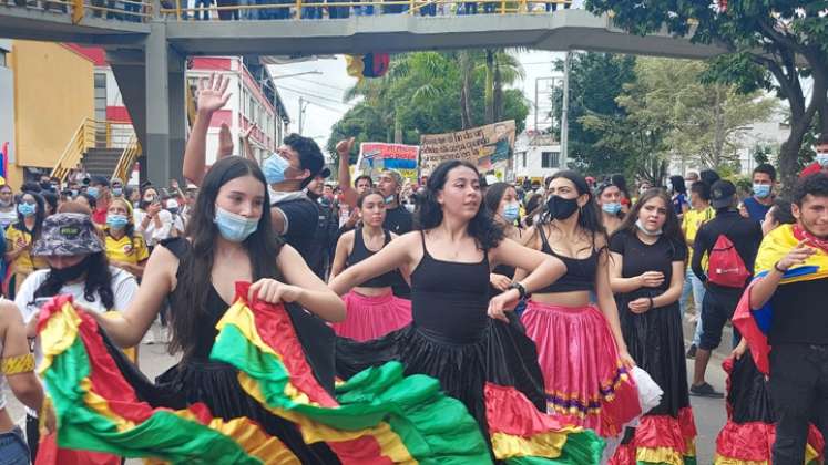 En Ocaña salen nuevamente a protestar contra el Gobierno Nacional. / Foto: Javier Sarabia