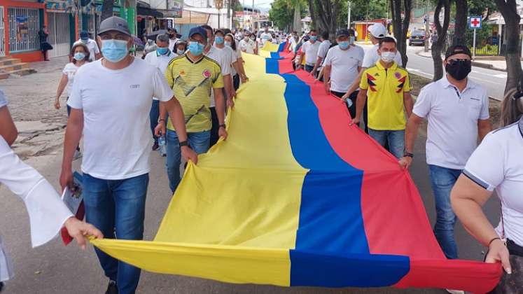 En Ocaña salen nuevamente a protestar contra el Gobierno Nacional. / Foto: Javier Sarabia