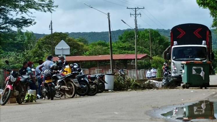 Sigue bloqueada la vía Cúcuta-Puerto Santander. / Foto: Cortesía