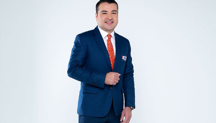 Carlos Morales, narrador de Caracol Tv. 