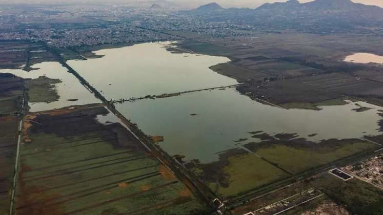 Vista aérea del lago Tlahuac-Xico, en la Ciudad de México, el 1 de junio de 2021./Foto: Pedro Pardo-AFP