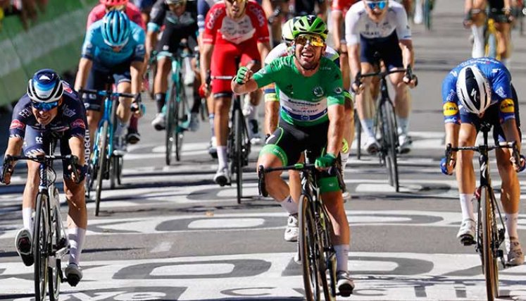 El británico Mark Cavendish igualó la marca de 34 etapas ganadas en el Tour de Francia por Eddy  Merckx